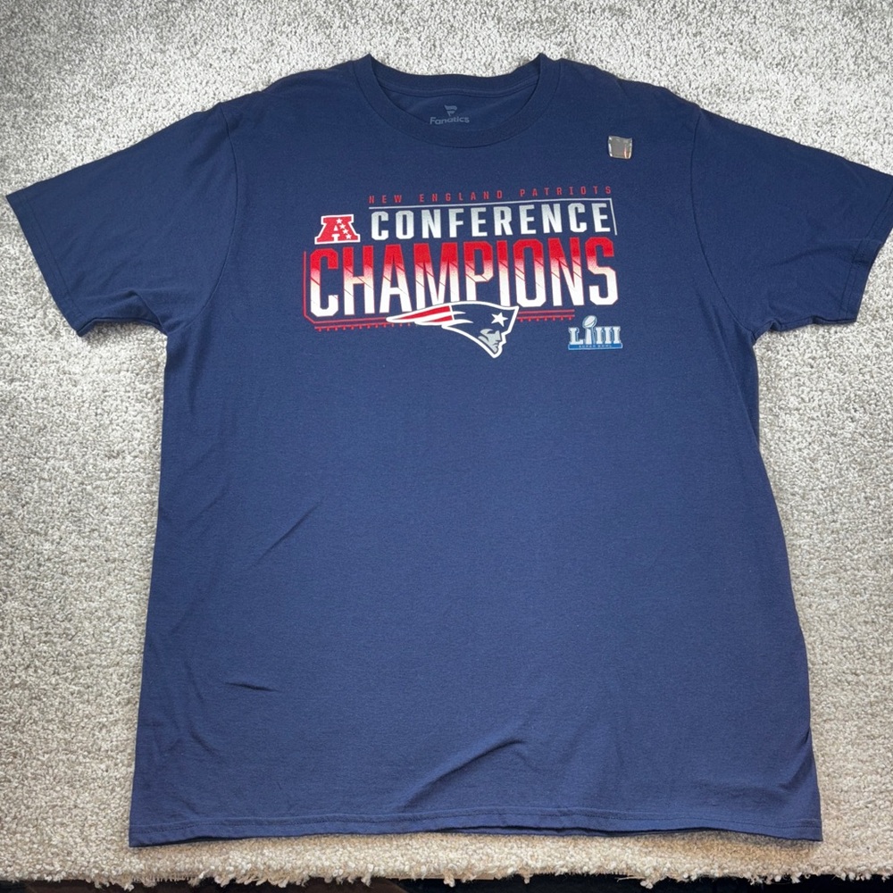 New England Patriots Conference Champions Navy T-Shirt‎ size large NWT